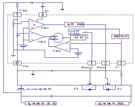 鋰電池保護板工作原理圖